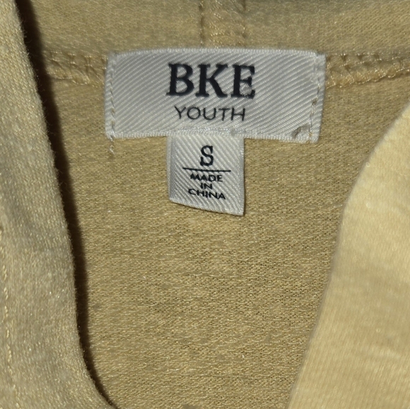 5 For 20 BKE Youth Yellow Cream Gray Colorblock Hoodie sz 8 - Picture 2 of 3